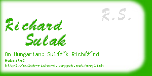 richard sulak business card